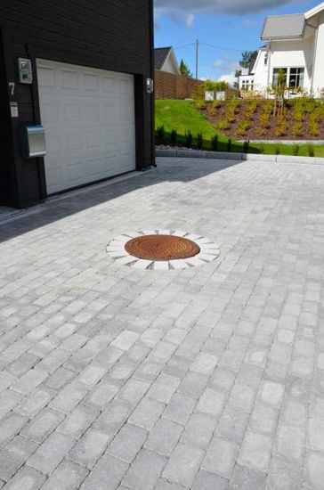 Herregårdstein belegningsstein, 20 x 13,5 x 6 cm, Gråmix, fra Asak