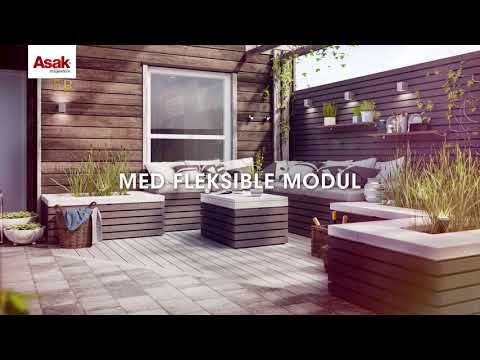 Modul Halvstein, 30 x 30 x 9 cm, Grå, fra Asak    