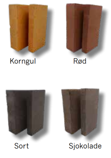 Ildfast stein, Sjokolade, 220 x 110 x 30 mm