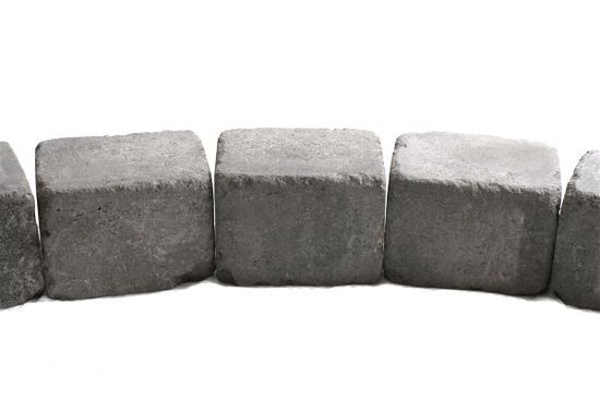 Rådhus støttemur, mur / kantstein / endeblokk, 1/2 stein, gråmix, fra Aaltvedt