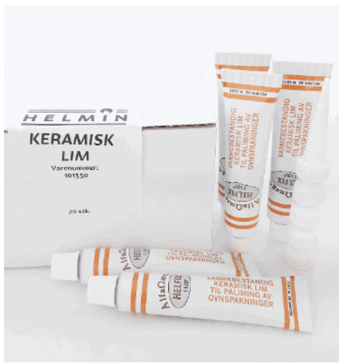 Keramisk lim, tube på 20 ml, Helfix, 1100°C