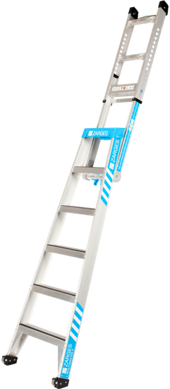 Kombistige Multimaster X5, trappestige samt anliggende stige, fra Zarges