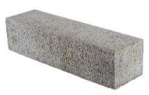 Kongsgård kantstein, grå, 49 cm lang, fra Aaltvedt