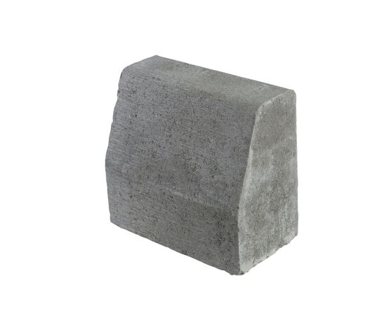 Kantstein, gatekantstein m/fas, Grå, 25 cm lang, fra Aaltvedt