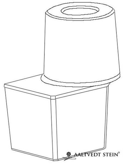 Låseknott Gul, for Kombimur, Pyntemur, Stor Støttemur, fra Aaltvedt