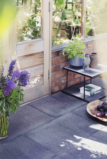 Helle, Lava AC, 40 x 40 x 4 cm, sort antrasitt, fra Asak