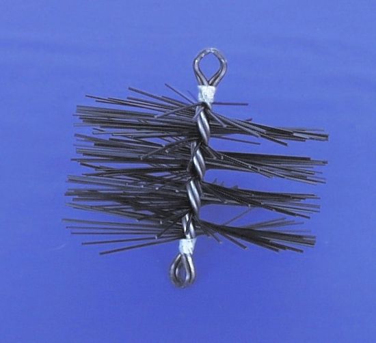 Loddebørste, flaskerenser, firkantet 25 x 25 cm, med 2 øyer, myk bust