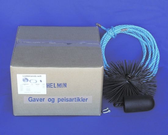 Loddebørste sett, 2 kg lodd og 7,5 meter tau
