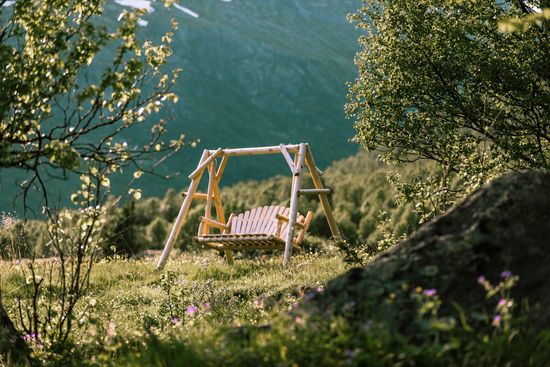 Huske, Log svingbenk, toseter svinghuske