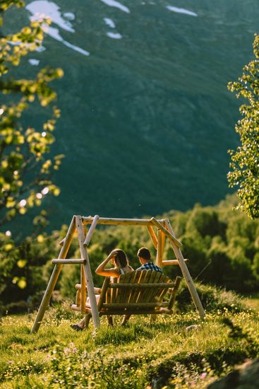 Huske, Log svingbenk, toseter svinghuske