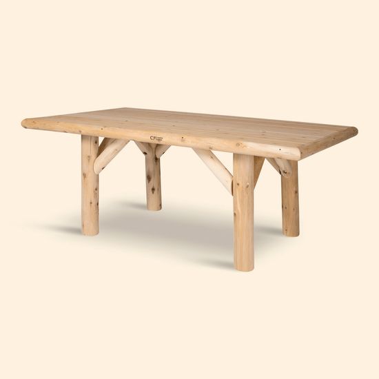 Log spisebord, 180 cm