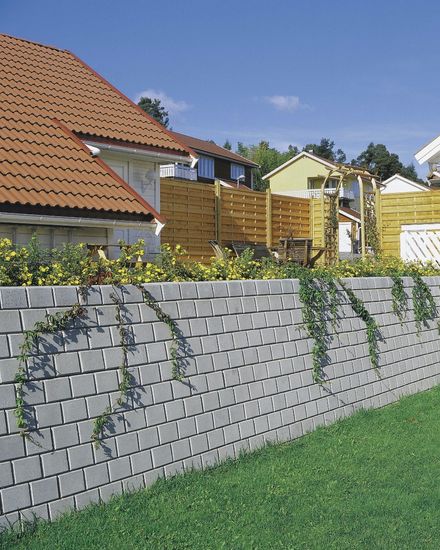 Mini Støttemur, 1/2 stein, Grå, fra Aaltvedt