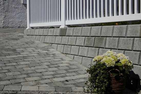 Mini Støttemur blokk, 1/1 stein, grå, 25 x 28 x 17 cm, fra Aaltvedt 