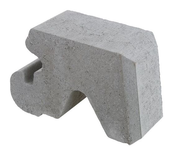 Mini Støttemur, 1/2 stein, Grå, fra Aaltvedt