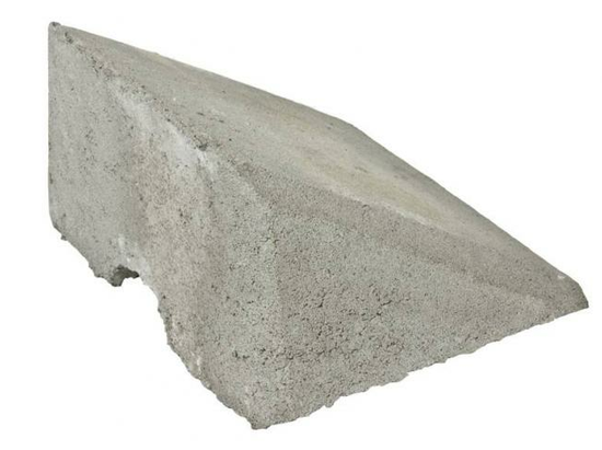 Ministøttemur skrå avslutning, 25 x 34 x 17/0 cm, Grå, fra Asak