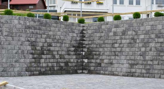 Mini Exclusive hjørne utvendig, (59 x 25,3 x 17 cm ) x 2 stk dele, gråmix, fra Asak