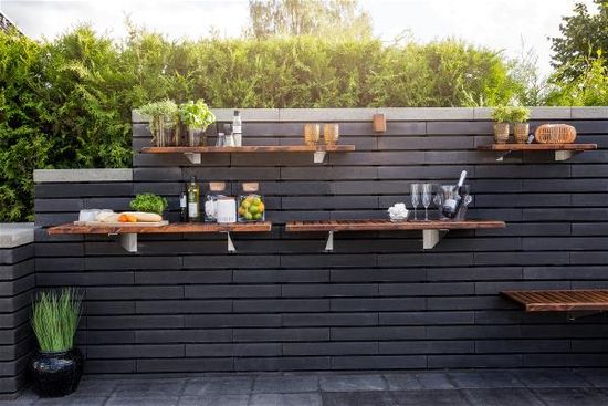 Modul Toppstein, 60 x 30 x 7,5 cm, Grå, fra Asak