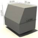 Kantstein, gatekantstein m/fas, Grå, 25 cm lang, fra Aaltvedt