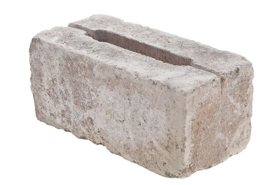 Rådhus Geoloc Mur, hjørnestein, 31 x 14,5 x 15,5 cm, brunmix, fra Aaltvedt