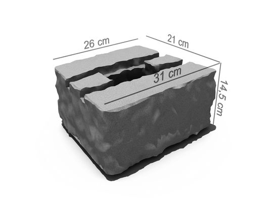 Rådhus Geoloc støttemur / mur, Gråmix, fra Aaltvedt
