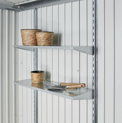 Redskapsbod, utebod, Europa Str 1, 84 x 172 cm, Mørkgrå, fra Biohort