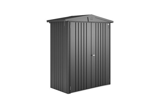 Redskapsbod, utebod, Europa Str 1, 84 x 172 cm, Mørkgrå, fra Biohort