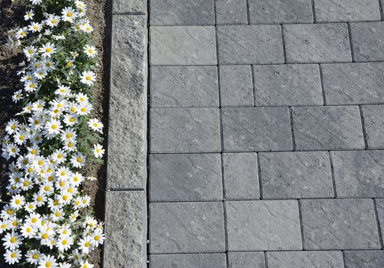 Kantstein Relieff, 50 x 10 x 18,5 cm, Gråmix, fra Asak