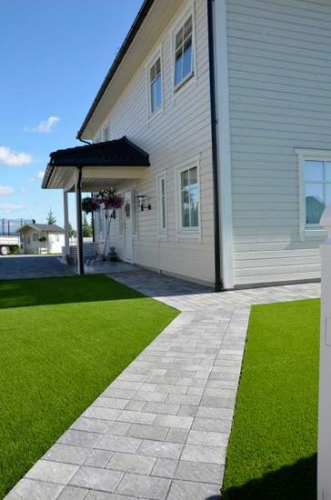 Relieff 1/2 stein beleggningsstein, 10 x 13,5 x 6 cm, Gråmix, fra Asak