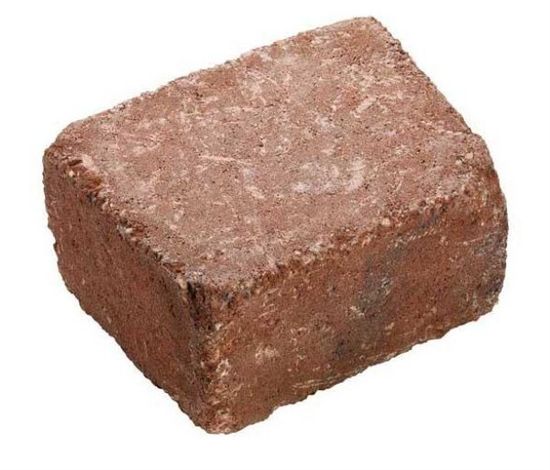 Mur, Herregård bue, 27/23,6 x 20 x 13,5 cm, rødmix, fra Asak