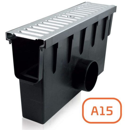 Sandfang, 0,5 meter, i plast, m/ galvanisert rist, fra Aaltvedt