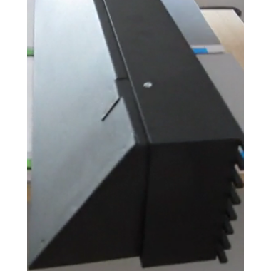 Skjerm til ventilrist, Rail serien, 500 x 100 mm - Svart