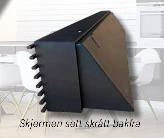 Skjerm til ventilrist i Rail serien, 650 x 100 mm, svart