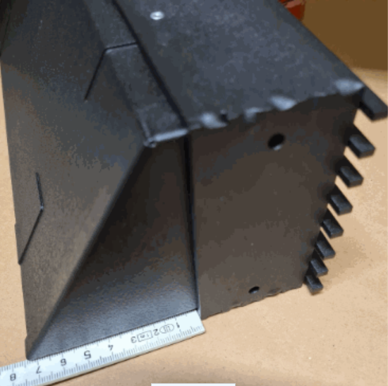 Skjerm til Ventilrist Rail, 800 x 100 mm, Svart