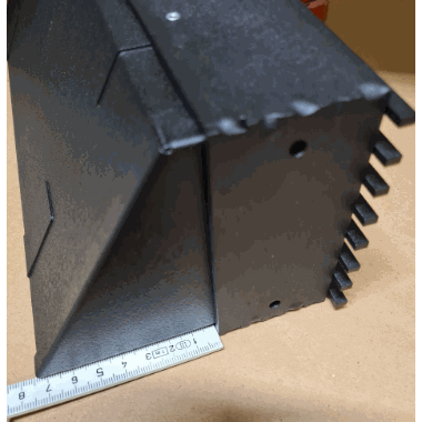 Skjerm til ventilrist, Rail serien, 500 x 100 mm - Svart