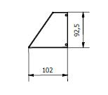 Skjerm til ventilrist, Rail+, 500 x 150 mm, Svart