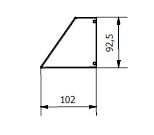 Skjerm til ventilrist i Rail serien, 650 x 100 mm, svart