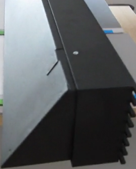 Skjerm til ventilrist, Rail+, 500 x 150 mm, Svart