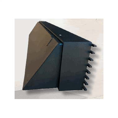 Skjerm til ventilrist, Rail+, 500 x 150 mm, Svart