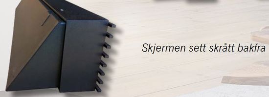 Skjerm til ventilrist, Rail+, 500 x 150 mm, Svart