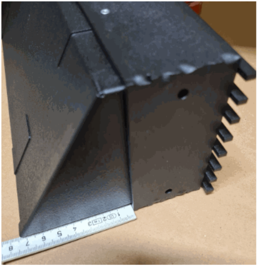 Skjerm til ventilrist Rail serien, 350 x 100 mm, sort