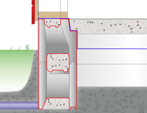 Jackon Ringmur ® RSB - Rett: Lengde 1200mm