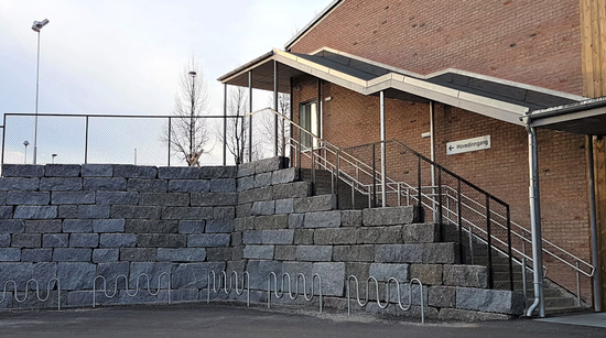 Granittblokk, Rocks murblokk, Larvikitt, Rustikk, 50 x 50 cm, klasse 1