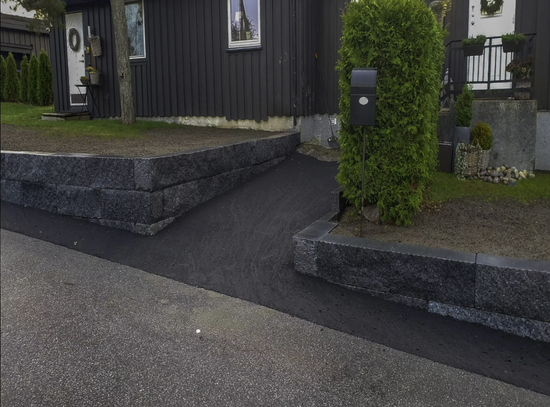 Granittblokk, Rocks murblokk, larvikkitt, Eksklusiv, 30 x 30 cm