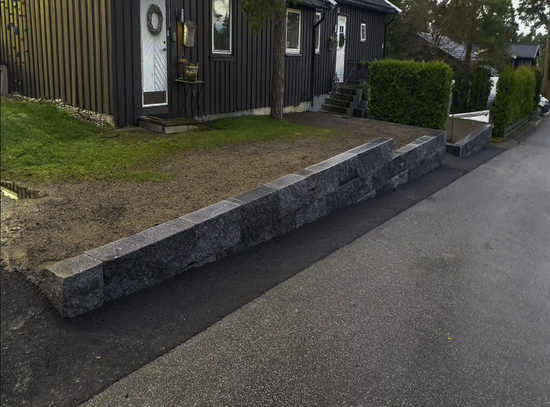 Granittblokk, Rocks murblokk, larvikkitt, Eksklusiv, 30 x 30 cm