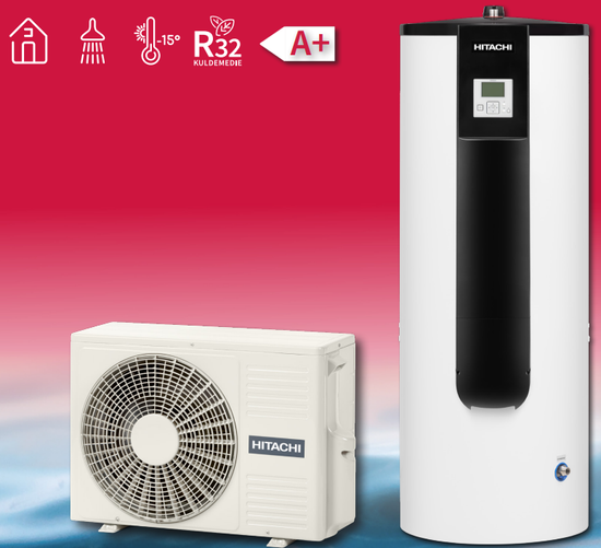 Smartbereder, energieffektiv vannbereder, 190 liter, R32, fra Hitachi  