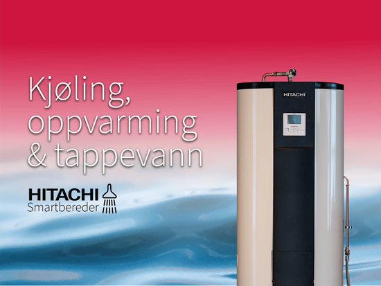 Smartbereder, energieffektiv vannbereder, 190 liter, R32, fra Hitachi  