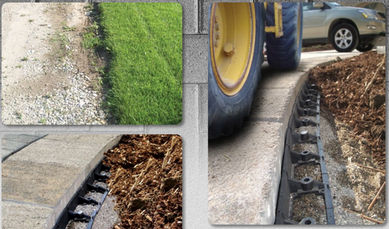 Kantavslutning, kantsikring, Snap Edge Barrier (2-pk), 2 m lange, inkl. jordspiker, fra Asak