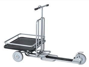 Sparkesykkel med lasteplan, plukksykkel, 3-hjuls, lastekapasitet 200 kg 