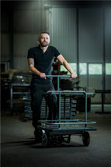 Sparkesykkel med lasteplan, plukksykkel, 3-hjuls, lastekapasitet 200 kg 