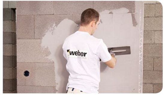 Weber Sparkel, 12 liter spann, til bruk innvendig på Leca, betong, puss mm.